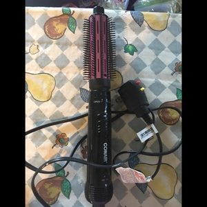 Conair 2 in 1 hot air brush in magenta and black